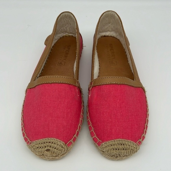 Sperry Top-Sider Danica Salt Washed Canvas Pink Espadrille Flats Slip On size 6M - Picture 3 of 12